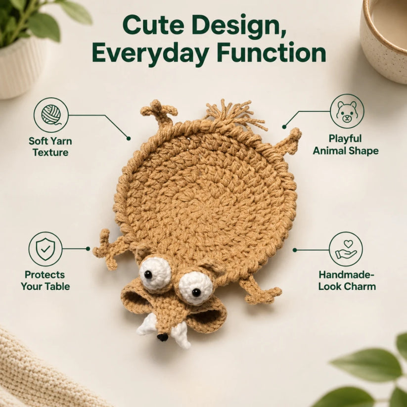 Handmade Animal Crochet Coasters