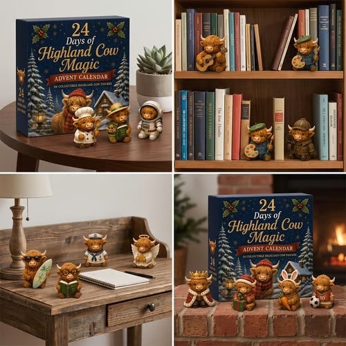 24 Days of Highland Cow Advent Calendar